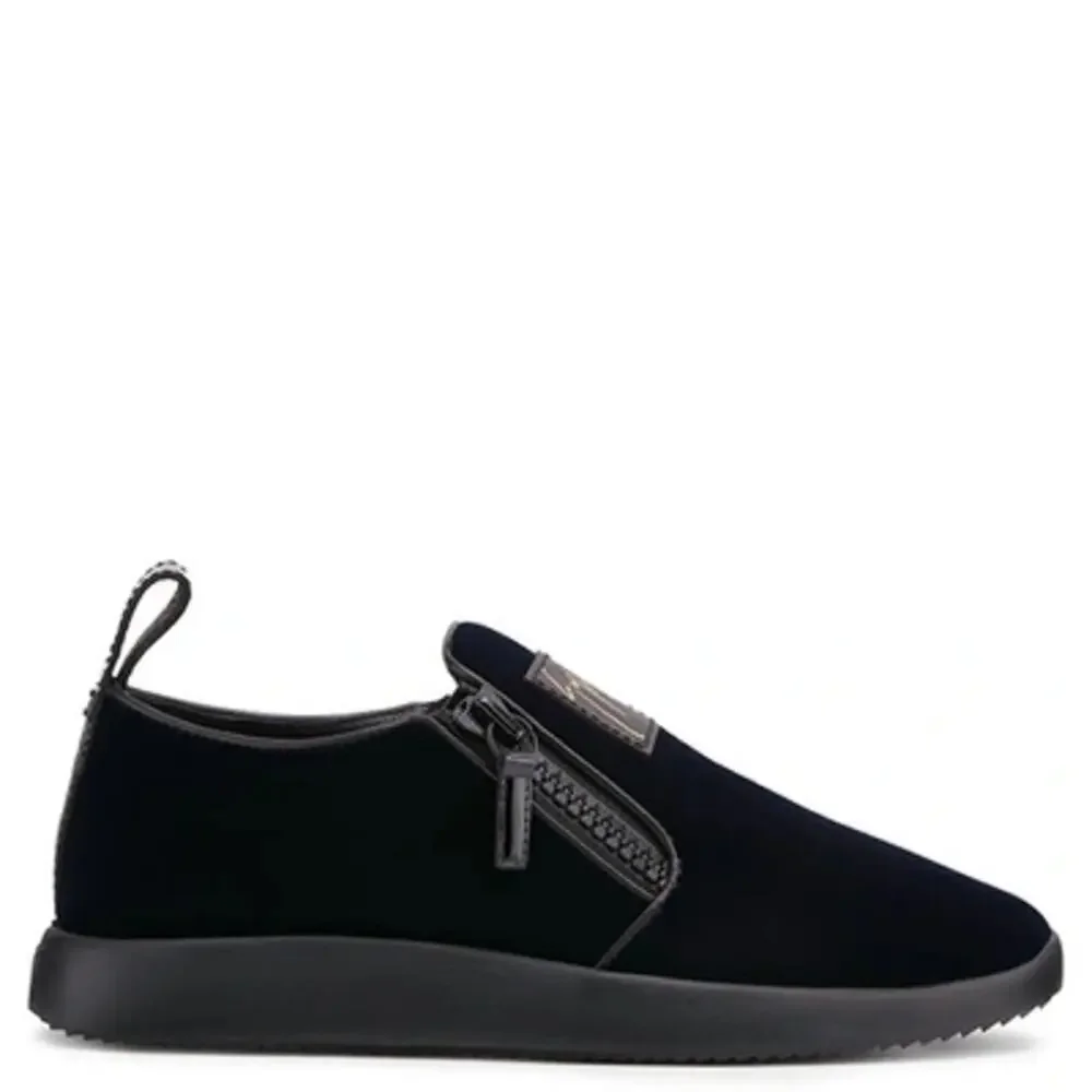 Giuseppe Zanotti sz 40  Conley Zip black velvet loafers mens sz 7